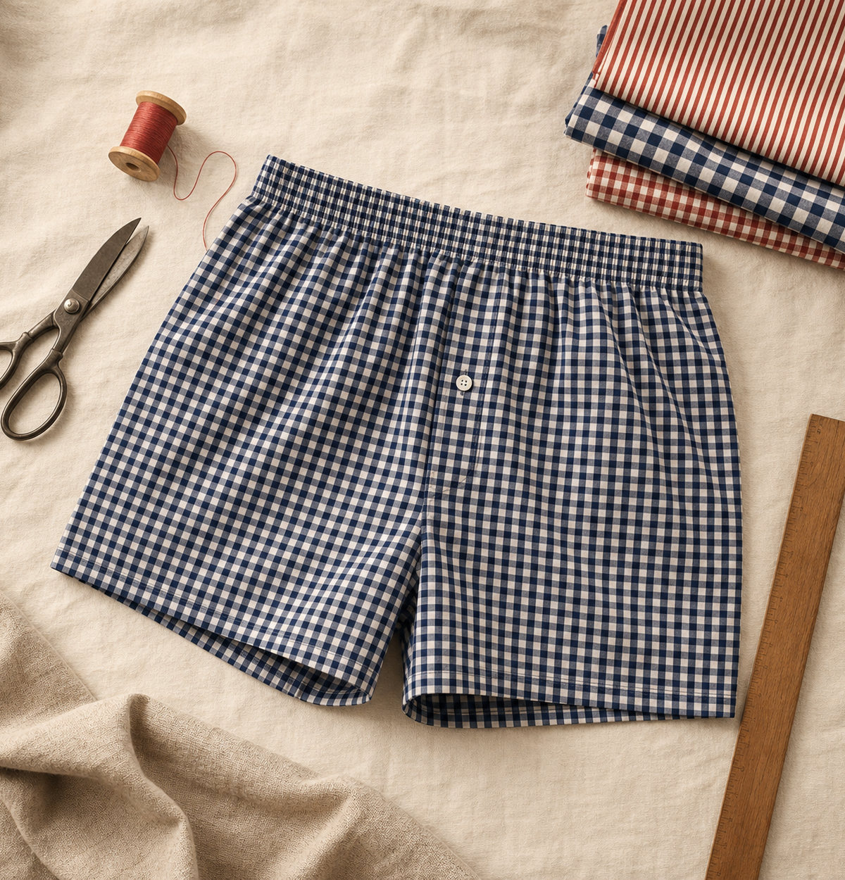 Woven boxer shorts